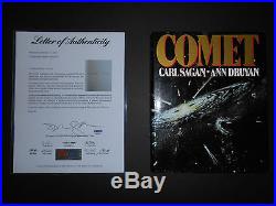 Carl Sagan & Ann Druyan COMET Dual Hand Signed PSA/DNA First Edition 1985 GRAIL