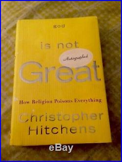 Christopher Hitchens God Is Not Great First Edition Boldly SIGNED In Person