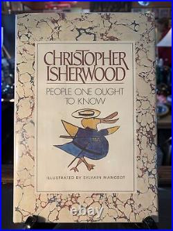 Christopher Isherwood People One Ought To Know Signed 1st Edition