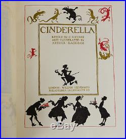 Cinderella by C. S. Evans SIGNED by ARTHUR RACKHAM Limited First Edition 1919