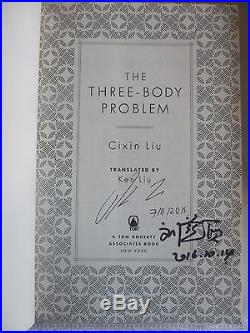Cixin Liu,'The Three-Body Problem' SIGNED US first edition set 1st/1st, Hugo