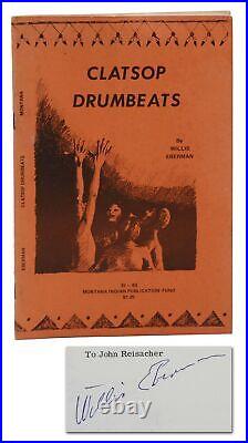 Clatsop Drumbeats by WILLIS EBERMAN SIGNED First Edition 1973 Native American