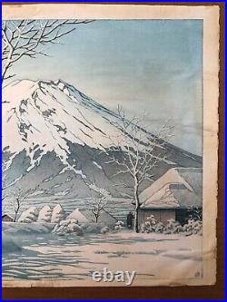 Clearing after a Snowfall by Kawase Hasui 1st Edition ORIGINAL Woodblock Print