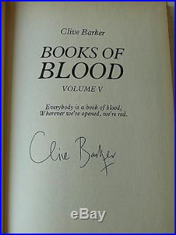 Clive Barker. Books of Blood Volumes I-VI. Signed 1st Editions. Mint