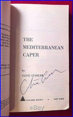 Clive CUSSLER / The Mediterranean Caper SIGNED PBO First Edition 1973
