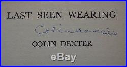Colin Dexter'Last Seen Wearing' First UK Edition SIGNED