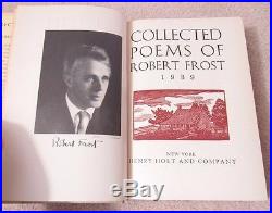 Collected Poems of ROBERT FROST 1939 First Edition SIGNED hc/dj