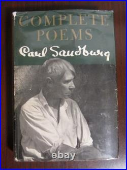 Complete Poems by Carl Sandburg Harcourt Brace 1950 First Edition Poetry SIGNED