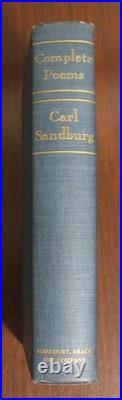 Complete Poems by Carl Sandburg Harcourt Brace 1950 First Edition Poetry SIGNED