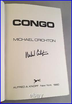 Congo-Michael Crichton-SIGNED! -TRUE First Edition/1st Printing-1980-VERY RARE