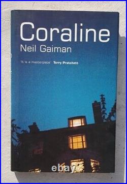 Coraline Neil Gaiman Bloomsbury First Edition HB Signed 2002 Fine condition