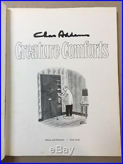 Creature Comforts SIGNED by CHARLES ADDAMS & ORIGINAL DRAWING! 1st Edition RARE