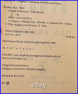 Dan Brown ANGELS AND DEMONS SIGNED 1st Edition 1st Printing HC In Dustjacket