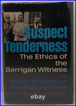 Daniel Berrigan Suspect Tenderness Signed First Edition