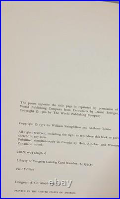 Daniel Berrigan Suspect Tenderness Signed First Edition