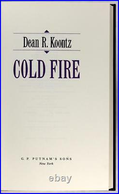 Dean Koontz Signed Limited First Edition 1991 Cold Fire Hardcover withSlipcase