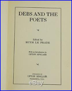Debs and the Poets SIGNED by EUGENE V. DEBS First Edition 1920 Upton Sinclair