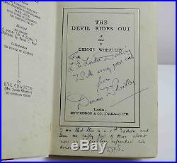 Dennis Wheatley The Devil Rides Out Signed & Inscribed First Edition Book