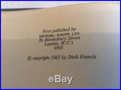 Dick Francis For Kicks First Edition in D/J RARE SIGNED COPY