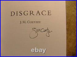 Disgrace by J. M. Coetzee signed first UK edition Man Booker Award winner