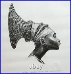 Don Miller Mangbetu Woman Limited First Edition Hand Signed Lithograph