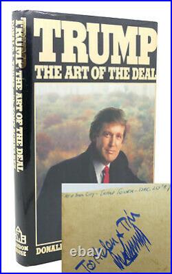 Donald J. Trump TRUMP THE ART OF THE DEAL Signed 1st 1st Edition 3rd Printing