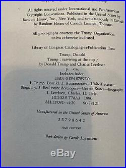 Donald Trump Signed Autograph Surviving At The Top 1st Edition Book Coa Psa Rare