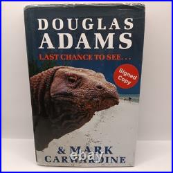 Douglas Adams Signed First Edition Book Last Chance to See 1990 Hardback With DJ