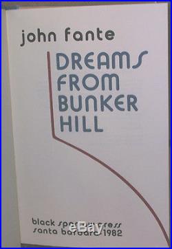 Dreams from Bunker Hill by John Fante-Signed/Numbered First Edition-1982