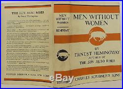 ERNEST HEMINGWAY Men Without Women INSCRIBED FIRST EDITION