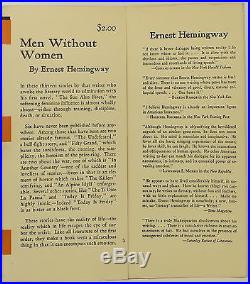 ERNEST HEMINGWAY Men Without Women INSCRIBED FIRST EDITION