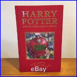 Early Print Harry Potter Deluxe UK Book Set First Edition J K Rowling Signed