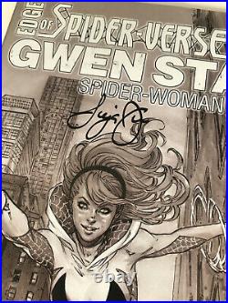 Edge of Spider-Verse #2 1st Spider-Gwen Comic Bug Oum Rodriguez Signed Variant B