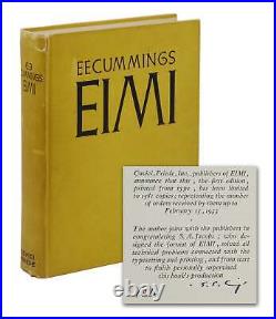 Eimi by E. E. CUMMINGS Limited SIGNED First Edition 1933 Russia 1st