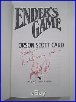 Ender's Game First Edition Uncorrected Proof Signed & Inscribed RARE
