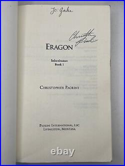 Eragon by Christopher Paolini TRUE FIRST EDITION SIGNED Fantasy Very Rare