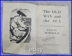 Ernest Hemingway The Old Man and the Sea Signed Edition, Illustrated