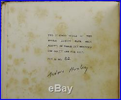 Eyeless in Gaza ALDOUS HUXLEY Signed Limited First Edition 1/200 1st 1936