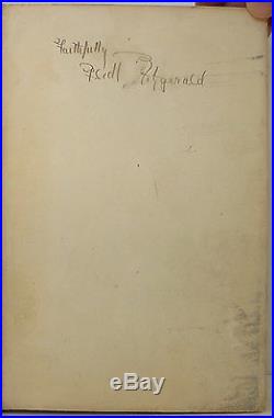 F. SCOTT FITZGERALD This Side of Paradise INSCRIBED FIRST EDITION