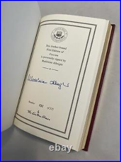 FASCISM A WARNING by Madeleine Albright SIGNED First Edition Leather