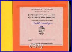 FIRST EDITION signed CERTIFICATE EXCELLENCE WAS EXPECTED Karl Ludvigsen PORSCHE
