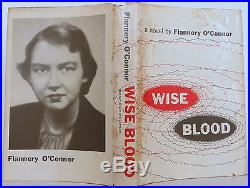 FLANNERY O'CONNOR Wise Blood INSCRIBED FIRST EDITION