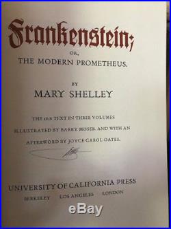 FRANKENSTEIN Illustrated and SIGNED by BARRY MOSER First edition in fine dj