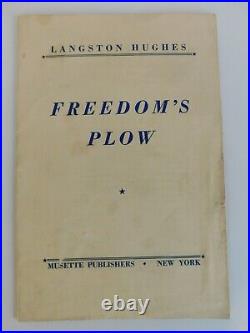 FREEDOM'S PLOW Inscribed by Langston Hughes to Jay Jackson, 1943 1st Edition