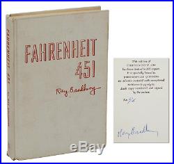 Fahrenheit 451 RAY BRADBURY SIGNED Limited First Edition Asbestos Binding 1953