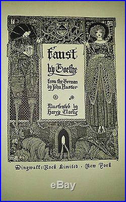 Faust by Goethe, First Edition, Signed