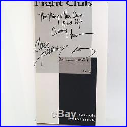 Fight Club SIGNED First Edition/1st Printing Chuck Palahniuk 1996 VG+
