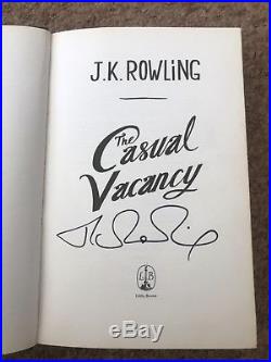First Edition Signed JK Rowling The Casual Vacancy