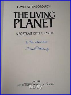 First Edition THE LIVING PLANET Signed By David Attenborough 1984