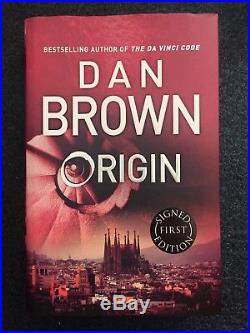 First edition, signed copy. Origin by Dan Brown. (Hardback 2017) BOOK ONLY